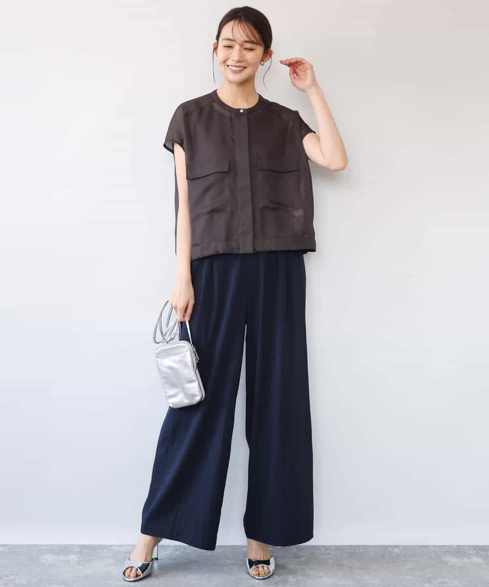 FKLHD60150 MK MICHEL KLEIN(MK ミッシェルクラン) [接触冷感/洗える]リラクシーワイドパンツ ベージュ