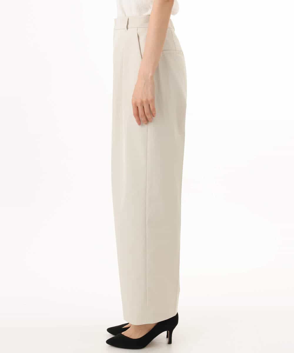 FKLHD61160 MK MICHEL KLEIN(MK ミッシェルクラン) [接触冷感/洗える]バレル風シルエットストレッチパンツ ベージュ