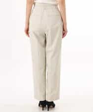 FKLHD61160 MK MICHEL KLEIN(MK ミッシェルクラン) [接触冷感/洗える]バレル風シルエットストレッチパンツ ベージュ