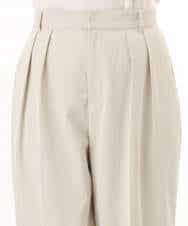 FKLHD61160 MK MICHEL KLEIN(MK ミッシェルクラン) [接触冷感/洗える]バレル風シルエットストレッチパンツ ベージュ