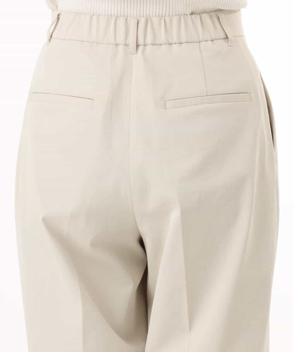 FKLHD61160 MK MICHEL KLEIN(MK ミッシェルクラン) [接触冷感/洗える]バレル風シルエットストレッチパンツ ベージュ