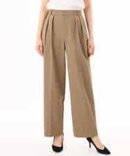 FKLHD61160 MK MICHEL KLEIN(MK ミッシェルクラン) [接触冷感/洗える]バレル風シルエットストレッチパンツ ベージュ