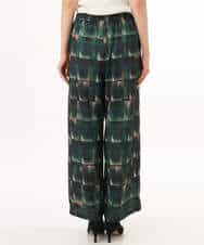 FKLHD62180 MK MICHEL KLEIN(MK ミッシェルクラン) [接触冷感/洗える]アートプリント ワイドパンツ グリーン