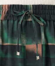 FKLHD62180 MK MICHEL KLEIN(MK ミッシェルクラン) [接触冷感/洗える]アートプリント ワイドパンツ グリーン