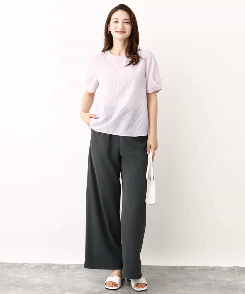 FKLIV10140 MK MICHEL KLEIN(MK ミッシェルクラン) リラクシーシルエットイージーワイドパンツ/洗える キャメル
