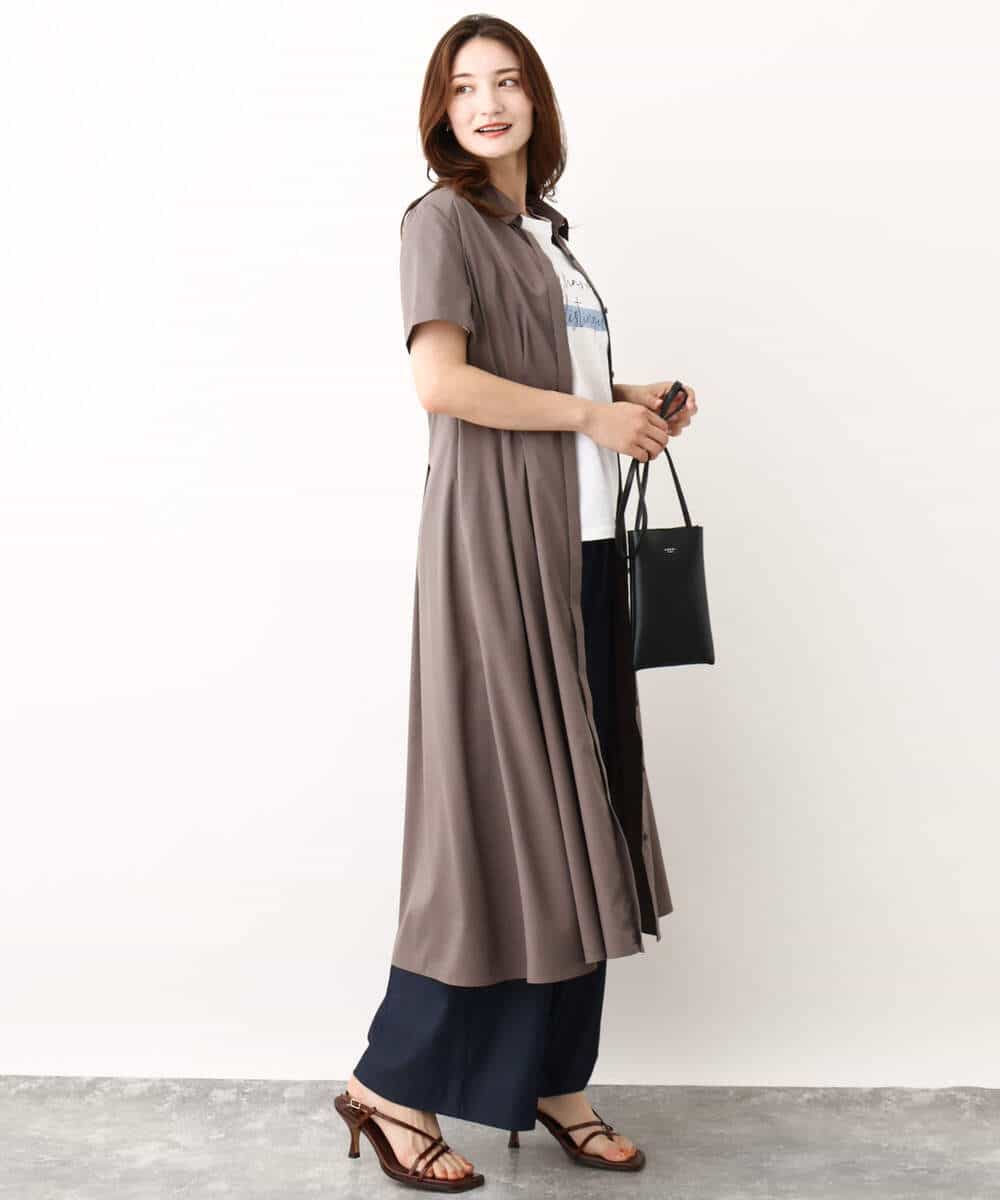 FKLIW10150 MK MICHEL KLEIN(MK ミッシェルクラン) デニムライク リラクシーシルエットイージーワイドパンツ/洗える ネイビー
