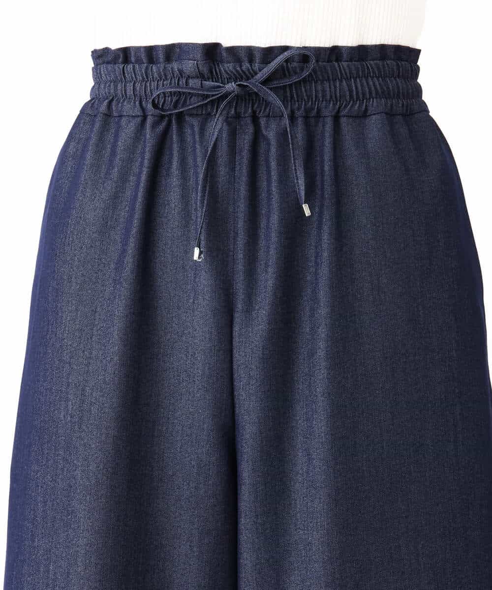 FKLIW10150 MK MICHEL KLEIN(MK ミッシェルクラン) デニムライク リラクシーシルエットイージーワイドパンツ/洗える ネイビー