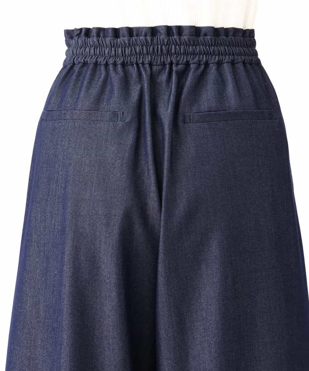 FKLIW10150 MK MICHEL KLEIN(MK ミッシェルクラン) デニムライク リラクシーシルエットイージーワイドパンツ/洗える ネイビー