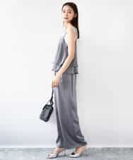 FKLJA71160 MK MICHEL KLEIN(MK ミッシェルクラン) 2タックワイドパンツ/洗える グレー