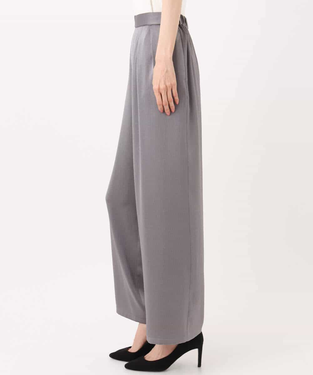 FKLJA71160 MK MICHEL KLEIN(MK ミッシェルクラン) 2タックワイドパンツ/洗える グレー
