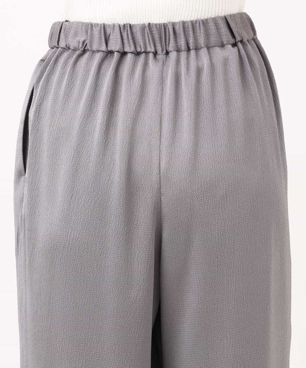 FKLJA71160 MK MICHEL KLEIN(MK ミッシェルクラン) 2タックワイドパンツ/洗える グレー