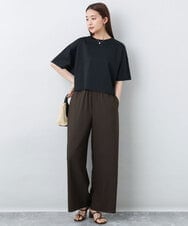 FKLJA76160 MK MICHEL KLEIN(MK ミッシェルクラン) リラクシーワイドパンツ/UVカット/接触冷感/洗える ベージュ