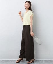 FKLJA76160 MK MICHEL KLEIN(MK ミッシェルクラン) リラクシーワイドパンツ/UVカット/接触冷感/洗える ベージュ