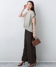 FKLJA76160 MK MICHEL KLEIN(MK ミッシェルクラン) リラクシーワイドパンツ/UVカット/接触冷感/洗える ベージュ