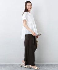 FKLJA76160 MK MICHEL KLEIN(MK ミッシェルクラン) リラクシーワイドパンツ/UVカット/接触冷感/洗える ベージュ