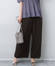 FKLJA76160 MK MICHEL KLEIN(MK ミッシェルクラン) リラクシーワイドパンツ/UVカット/接触冷感/洗える ベージュ