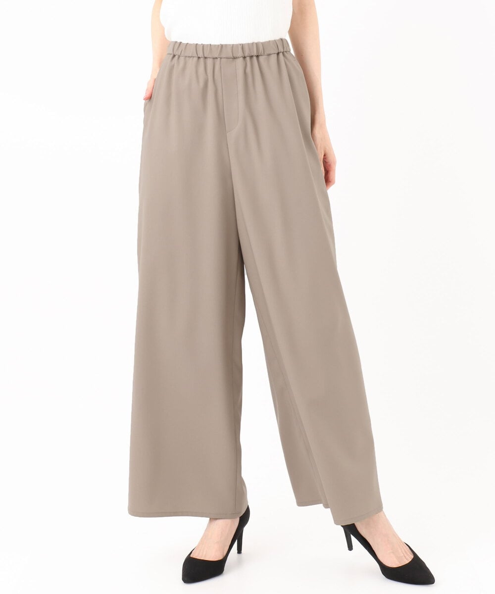 FKLJA76160 MK MICHEL KLEIN(MK ミッシェルクラン) リラクシーワイドパンツ/UVカット/接触冷感/洗える ベージュ