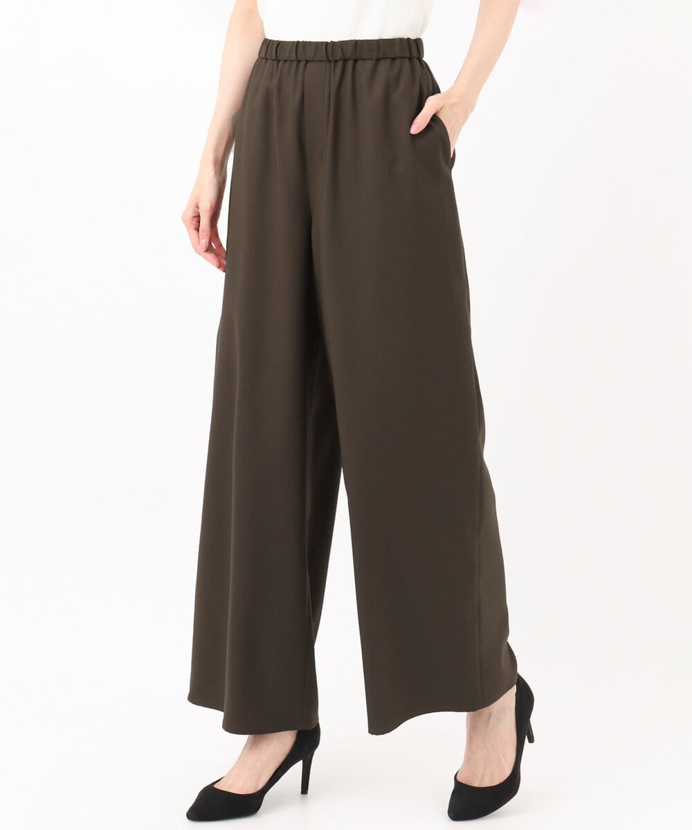 FKLJA76160 MK MICHEL KLEIN(MK ミッシェルクラン) リラクシーワイドパンツ/UVカット/接触冷感/洗える ベージュ