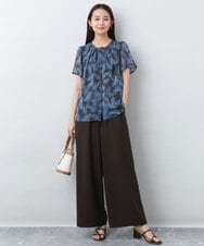 FKLJA76160 MK MICHEL KLEIN(MK ミッシェルクラン) リラクシーワイドパンツ/UVカット/接触冷感/洗える ベージュ