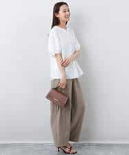 FKLJA76160 MK MICHEL KLEIN(MK ミッシェルクラン) リラクシーワイドパンツ/UVカット/接触冷感/洗える ベージュ