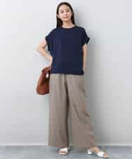 FKLJA76160 MK MICHEL KLEIN(MK ミッシェルクラン) リラクシーワイドパンツ/UVカット/接触冷感/洗える ベージュ
