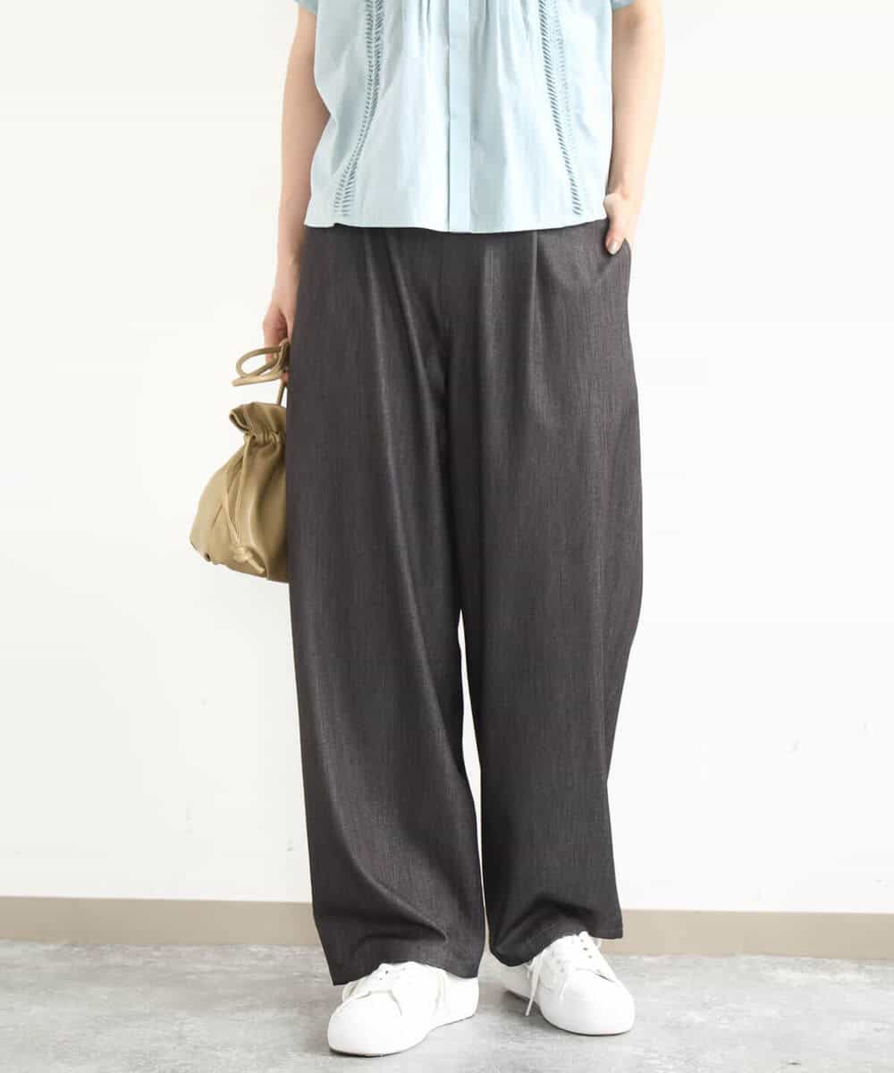 FKLJA80150 MK MICHEL KLEIN(MK ミッシェルクラン) ソフトデニムライクバレルパンツ/洗える ネイビー