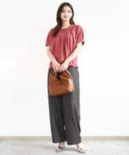 FKLJA80150 MK MICHEL KLEIN(MK ミッシェルクラン) ソフトデニムライクバレルパンツ/洗える ネイビー
