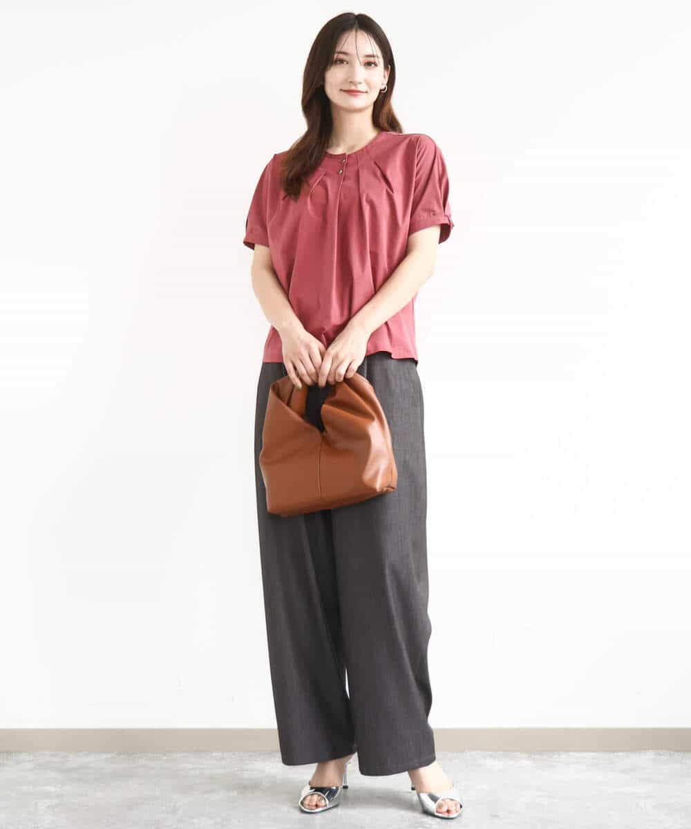 FKLJA80150 MK MICHEL KLEIN(MK ミッシェルクラン) ソフトデニムライクバレルパンツ/洗える ネイビー
