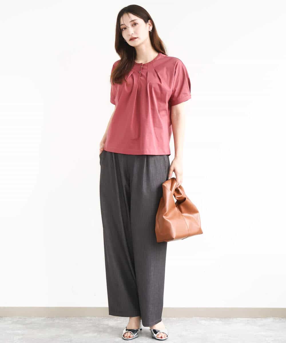 FKLJA80150 MK MICHEL KLEIN(MK ミッシェルクラン) ソフトデニムライクバレルパンツ/洗える ネイビー