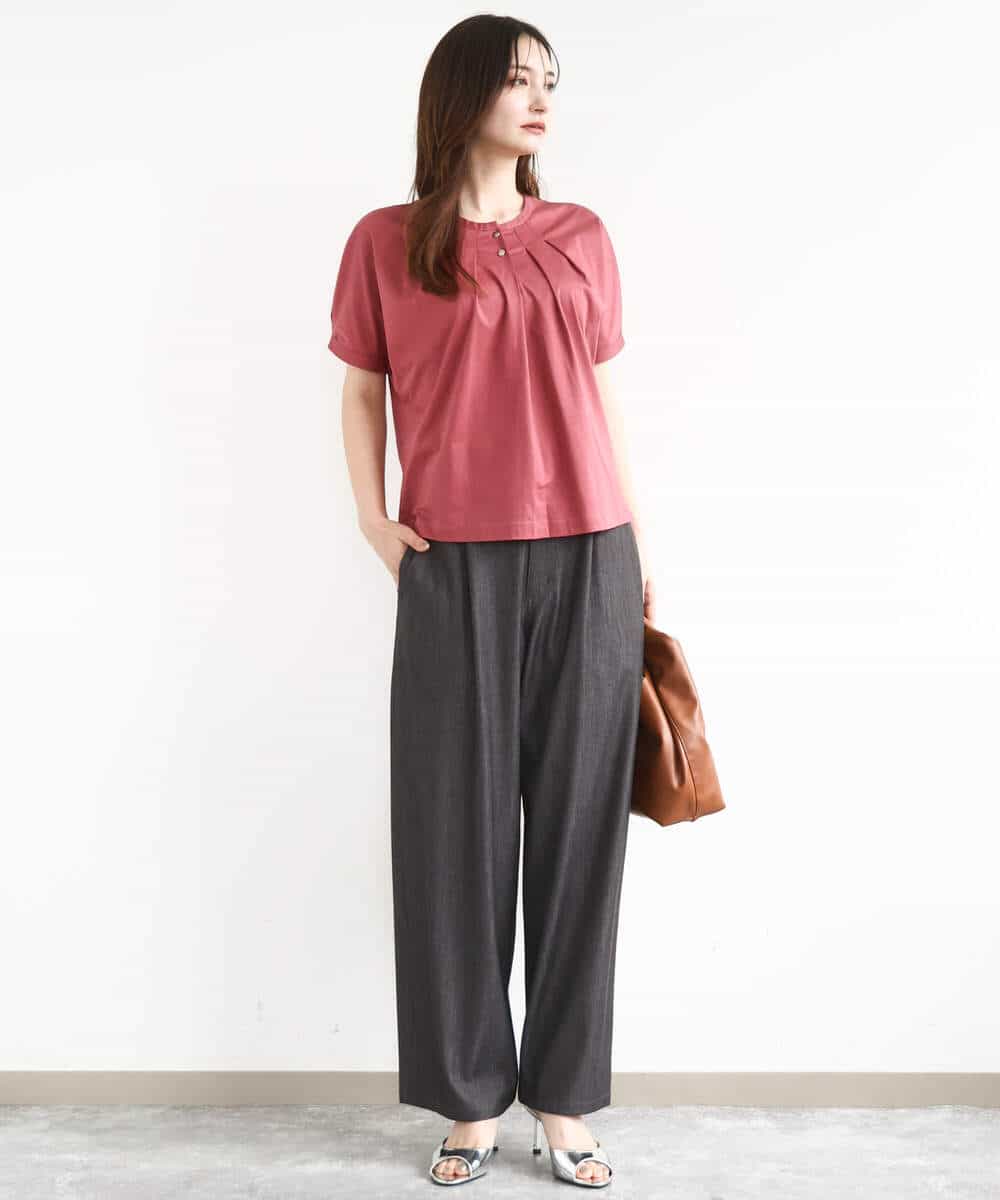 FKLJA80150 MK MICHEL KLEIN(MK ミッシェルクラン) ソフトデニムライクバレルパンツ/洗える ネイビー