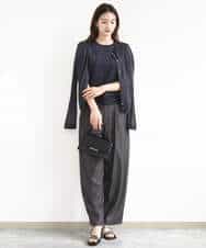 FKLJA80150 MK MICHEL KLEIN(MK ミッシェルクラン) ソフトデニムライクバレルパンツ/洗える ネイビー