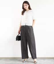 FKLJA80150 MK MICHEL KLEIN(MK ミッシェルクラン) ソフトデニムライクバレルパンツ/洗える ネイビー