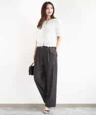FKLJA80150 MK MICHEL KLEIN(MK ミッシェルクラン) ソフトデニムライクバレルパンツ/洗える ネイビー