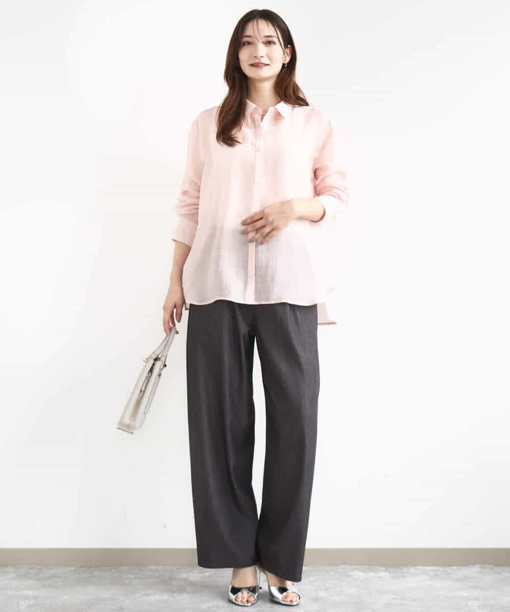 FKLJA80150 MK MICHEL KLEIN(MK ミッシェルクラン) ソフトデニムライクバレルパンツ/洗える ネイビー