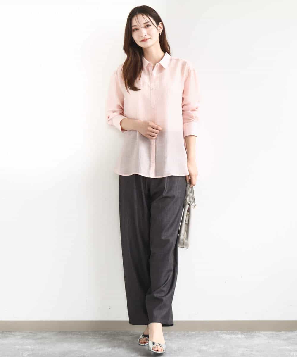 FKLJA80150 MK MICHEL KLEIN(MK ミッシェルクラン) ソフトデニムライクバレルパンツ/洗える ネイビー