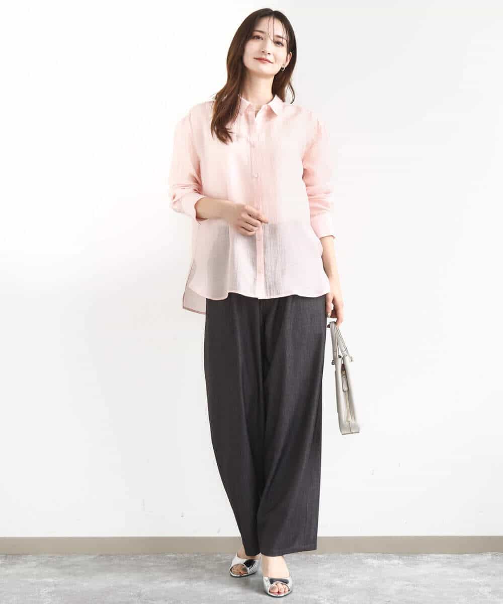 FKLJA80150 MK MICHEL KLEIN(MK ミッシェルクラン) ソフトデニムライクバレルパンツ/洗える ネイビー