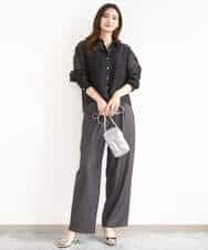 FKLJA80150 MK MICHEL KLEIN(MK ミッシェルクラン) ソフトデニムライクバレルパンツ/洗える ネイビー