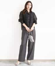 FKLJA80150 MK MICHEL KLEIN(MK ミッシェルクラン) ソフトデニムライクバレルパンツ/洗える ネイビー