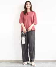 FKLJA80150 MK MICHEL KLEIN(MK ミッシェルクラン) ソフトデニムライクバレルパンツ/洗える ネイビー