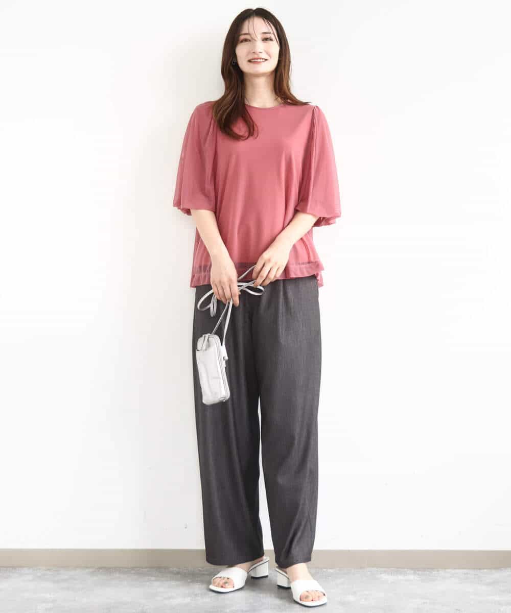 FKLJA80150 MK MICHEL KLEIN(MK ミッシェルクラン) ソフトデニムライクバレルパンツ/洗える ネイビー