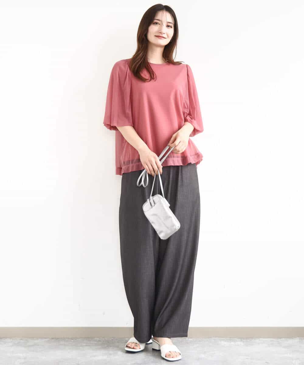 FKLJA80150 MK MICHEL KLEIN(MK ミッシェルクラン) ソフトデニムライクバレルパンツ/洗える ネイビー