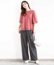 FKLJA80150 MK MICHEL KLEIN(MK ミッシェルクラン) ソフトデニムライクバレルパンツ/洗える ネイビー