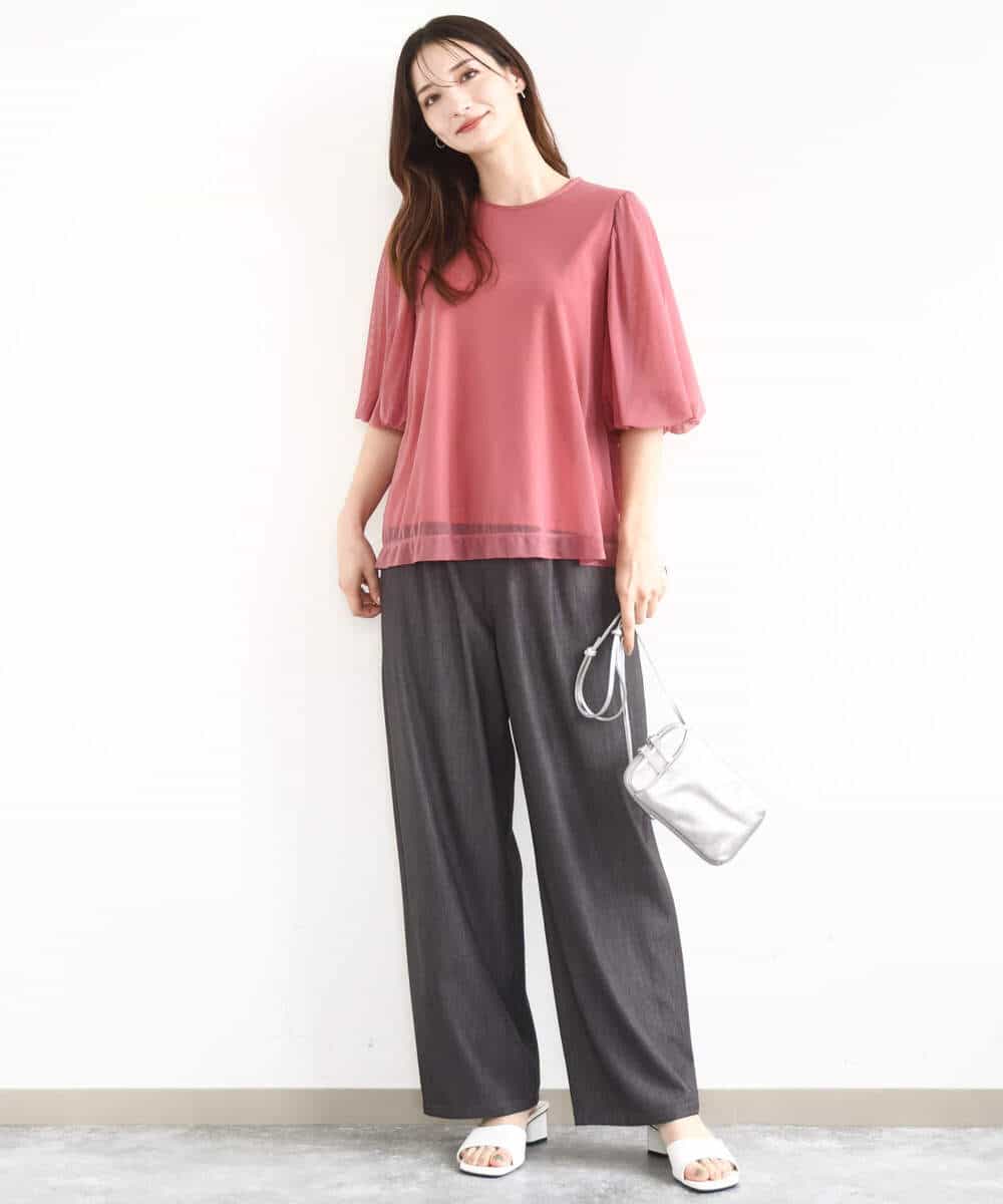 FKLJA80150 MK MICHEL KLEIN(MK ミッシェルクラン) ソフトデニムライクバレルパンツ/洗える ネイビー