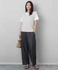 FKLJA80150 MK MICHEL KLEIN(MK ミッシェルクラン) ソフトデニムライクバレルパンツ/洗える ネイビー
