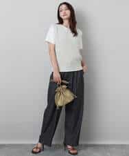 FKLJA80150 MK MICHEL KLEIN(MK ミッシェルクラン) ソフトデニムライクバレルパンツ/洗える ネイビー