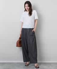 FKLJA80150 MK MICHEL KLEIN(MK ミッシェルクラン) ソフトデニムライクバレルパンツ/洗える ネイビー