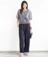 FKLJA80150 MK MICHEL KLEIN(MK ミッシェルクラン) ソフトデニムライクバレルパンツ/洗える ネイビー