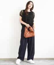 FKLJA80150 MK MICHEL KLEIN(MK ミッシェルクラン) ソフトデニムライクバレルパンツ/洗える ネイビー