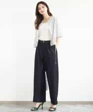 FKLJA80150 MK MICHEL KLEIN(MK ミッシェルクラン) ソフトデニムライクバレルパンツ/洗える ネイビー