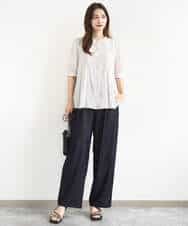 FKLJA80150 MK MICHEL KLEIN(MK ミッシェルクラン) ソフトデニムライクバレルパンツ/洗える ネイビー